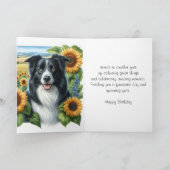 Gelukkige verjaardag Border Collie  Kaart (Binnen)