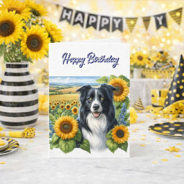 Gelukkige verjaardag Border Collie Kaart