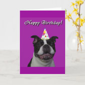 Gelukkige Verjaardag Boston Kaart (Gele Bloem)