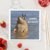 Gelukkige Verjaardag Bottoms Up Duck Servet (Insitu)