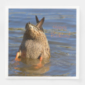 Gelukkige Verjaardag Bottoms Up Duck Servetten (Voorkant)