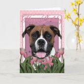 Gelukkige Verjaardag - Boxer - Vindy Kaart (Gele Bloem)