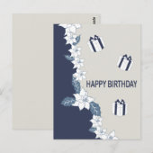 Gelukkige verjaardag briefkaart (Voorkant / Achterkant)