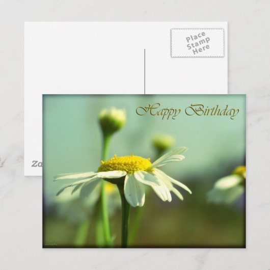 Gelukkige verjaardag briefkaart (Voorkant / Achterkant)