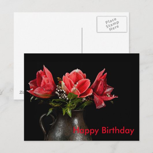 Gelukkige verjaardag briefkaart (Voorkant / Achterkant)