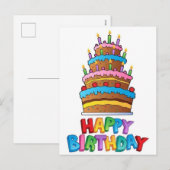 Gelukkige verjaardag - briefkaart (Voorkant / Achterkant)