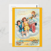 Gelukkige verjaardag briefkaart (Voorkant / Achterkant)