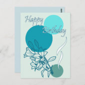 Gelukkige verjaardag briefkaart (Voorkant / Achterkant)