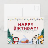 Gelukkige verjaardag  briefkaart (Voorkant / Achterkant)