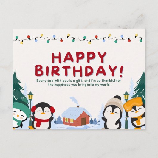 Gelukkige verjaardag  briefkaart (Voorkant)