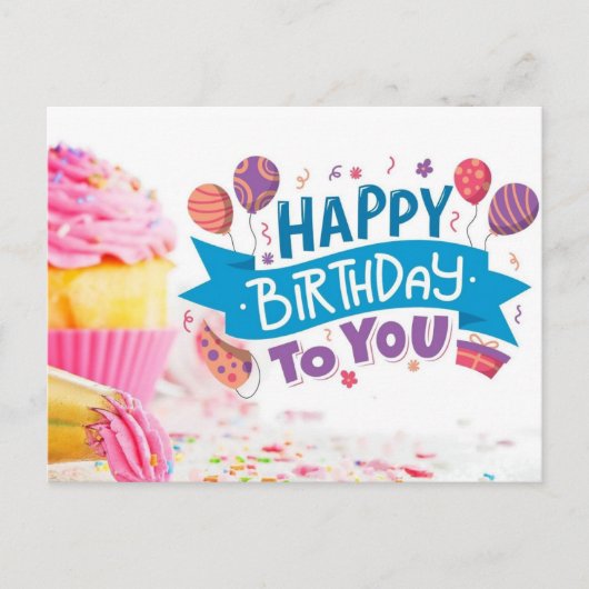 Gelukkige verjaardag briefkaart (Voorkant)