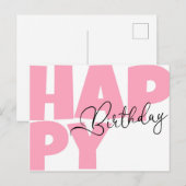 Gelukkige verjaardag briefkaart (Voorkant / Achterkant)
