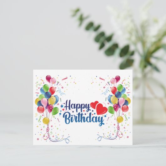 gelukkige verjaardag briefkaart (Staand voorkant)