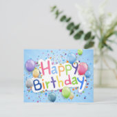 gelukkige verjaardag briefkaart (Staand voorkant)