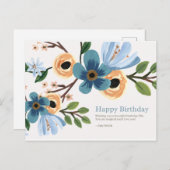 Gelukkige verjaardag briefkaart (Voorkant / Achterkant)