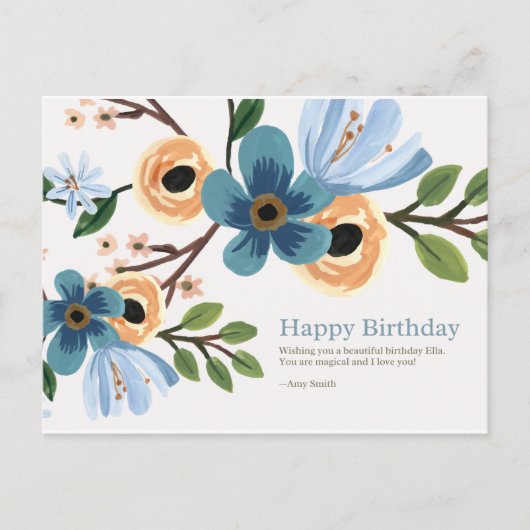 Gelukkige verjaardag briefkaart (Voorkant)