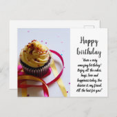 Gelukkige verjaardag briefkaart (Voorkant / Achterkant)