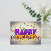gelukkige verjaardag briefkaart (Staand voorkant)