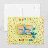 Gelukkige verjaardag briefkaart (Voorkant / Achterkant)