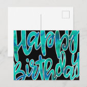 Gelukkige verjaardag briefkaart (Voorkant / Achterkant)