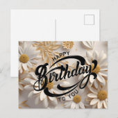 Gelukkige Verjaardag Briefkaart (Voorkant / Achterkant)