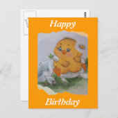 Gelukkige verjaardag briefkaart (Voorkant / Achterkant)