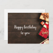 Gelukkige verjaardag briefkaart (Voorkant / Achterkant)