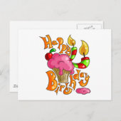 Gelukkige verjaardag briefkaart (Voorkant / Achterkant)