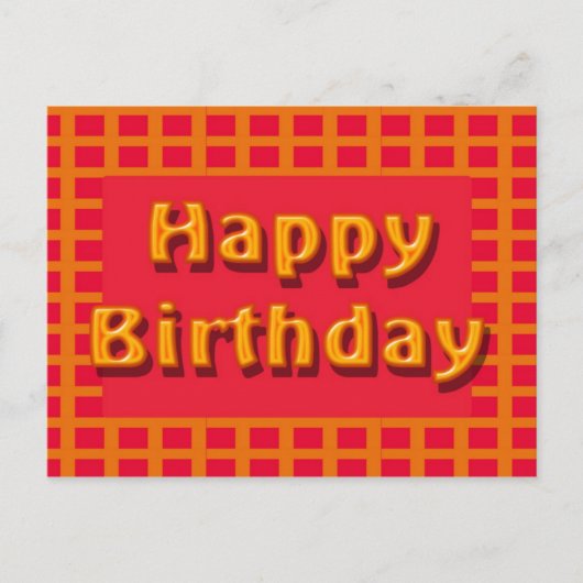 gelukkige verjaardag briefkaart (Voorkant)