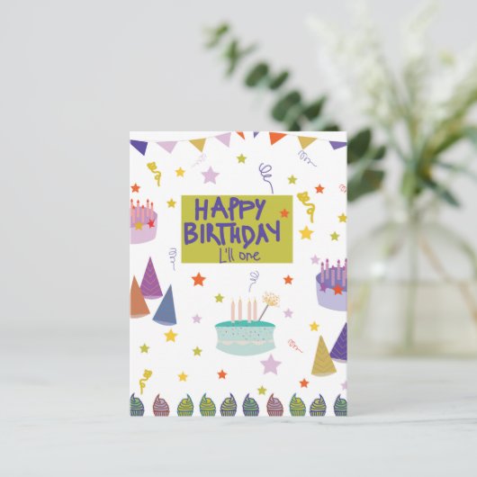 Gelukkige verjaardag briefkaart (Staand voorkant)