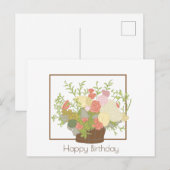 Gelukkige verjaardag briefkaart (Voorkant / Achterkant)