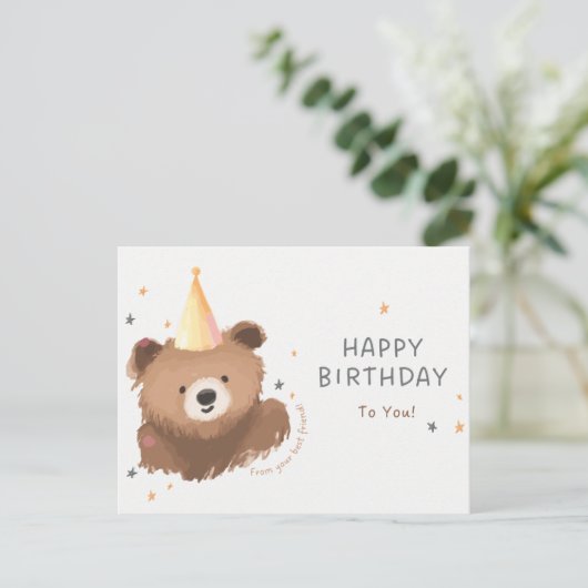 Gelukkige verjaardag briefkaart (Staand voorkant)