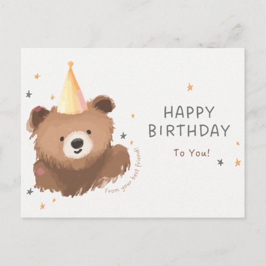 Gelukkige verjaardag briefkaart (Voorkant)