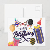 Gelukkige Verjaardag Briefkaart (Voorkant / Achterkant)