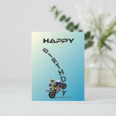 GELUKKIGE VERJAARDAG. BRIEFKAART (Staand voorkant)