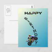 GELUKKIGE VERJAARDAG. BRIEFKAART (Voorkant / Achterkant)