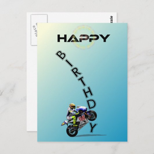 GELUKKIGE VERJAARDAG. BRIEFKAART (Voorkant / Achterkant)