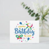 Gelukkige verjaardag briefkaart (Staand voorkant)