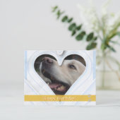 Gelukkige verjaardag! - briefkaart van de hond (Staand voorkant)