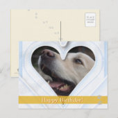 Gelukkige verjaardag! - briefkaart van de hond (Voorkant / Achterkant)