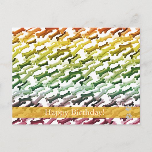 Gelukkige verjaardag! - briefkaart van de hond (Voorkant)