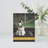 Gelukkige verjaardag! - briefkaart voor honden en  (Staand voorkant)