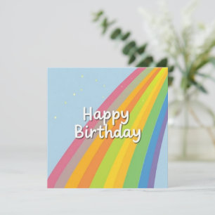 Gelukkige Verjaardag Bright & Kleurrijke Regenboog Kaart