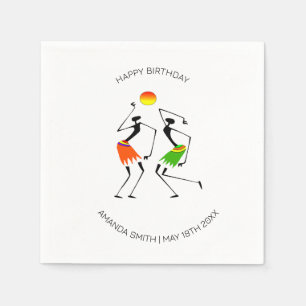 Gelukkige Verjaardag Bright Sun Dance Servet
