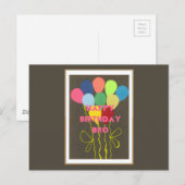 Gelukkige Verjaardag Bro Art Print Briefkaart (Voorkant / Achterkant)