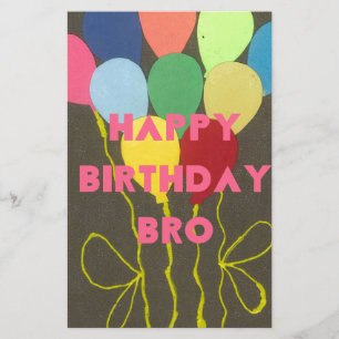 Gelukkige Verjaardag Bro Art Print Briefpapier