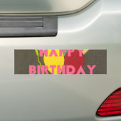 Gelukkige Verjaardag Bro Art Print Bumpersticker (Op auto)