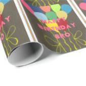 Gelukkige Verjaardag Bro Art Print Cadeaupapier (Rol Hoek)