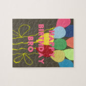 Gelukkige Verjaardag Bro Art Print Legpuzzel (Horizontaal)