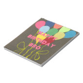 Gelukkige Verjaardag Bro Art Print Notitieblok (Linkerzijde)